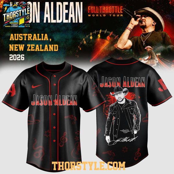 Jason Aldean Full Throttle World Tour 2026 The Show Baseball Jersey
