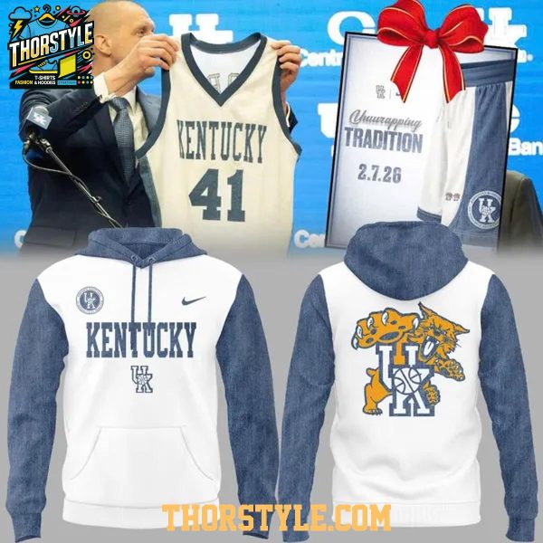 Kentucky Wildcats Unwrapping Tradition 2026 Basketball Hoodie Shirts
