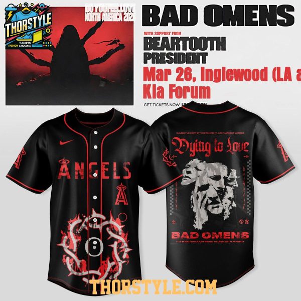 Los Angeles Angels Bad Omens Do You Feel Love North America 2026 Tour Jersey