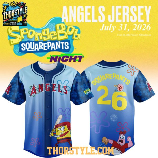 Los Angeles Angels Spongebob Night 2026 Celebrate Baseball Jersey