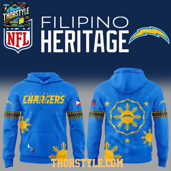 Los Angeles Chargers Filipino Heritage 2026 Day Celebrate Hoodie Shirts