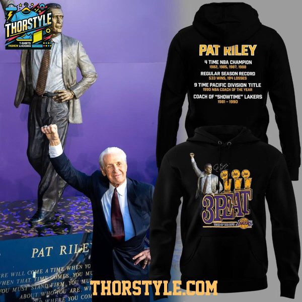 Los Angeles Lakers Pat Riley 2026 3Peat Team Of 80s Coach Hoodie T-Shirt