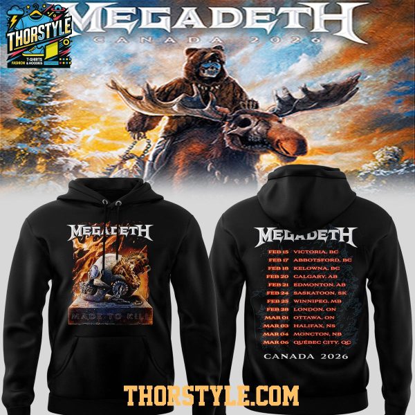 Megadeth Tour 2026 Canada Celebration Hoodie T-Shirt