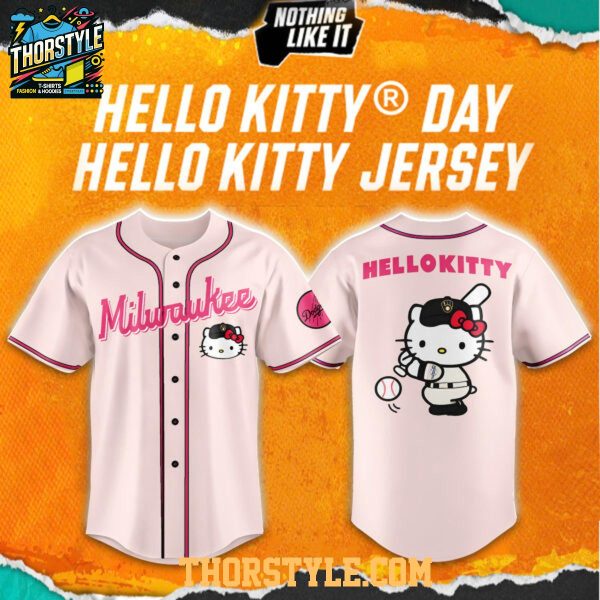 Milwaukee Brewers Hello Kitty Night 2026 Personalized Baseball Jersey