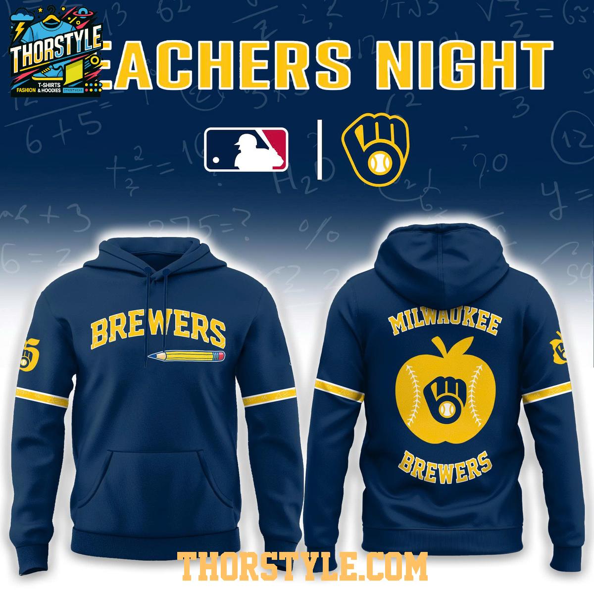 Milwaukee Brewers Teacher Appreciation x MLB Night 2026 Hoodie Shirts Milwaukee Brewers Teacher Appreciation x MLB Night 2026 Hoodie Shirts