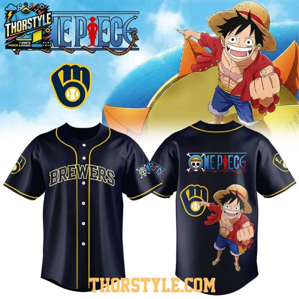 Milwaukee Brewers x One Piece Night 2026 Into The Grand Line Baseball Jersey