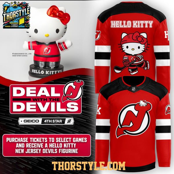 New Jersey Devils x Hello Kitty 2026 Night Celebration Hockey Jersey