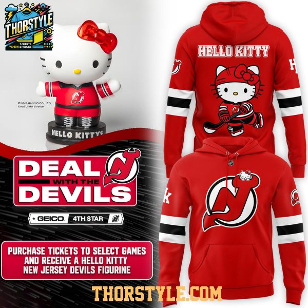 New Jersey Devils x Hello Kitty 2026 Night Celebration Hoodie T-Shirt