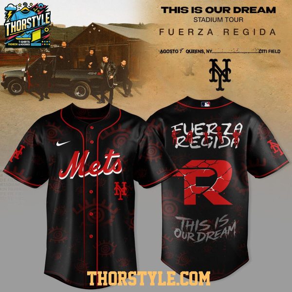 New York Mets x Fuerza Regida This Is Our Dream Stadium Tour 2026 Baseball Jersey