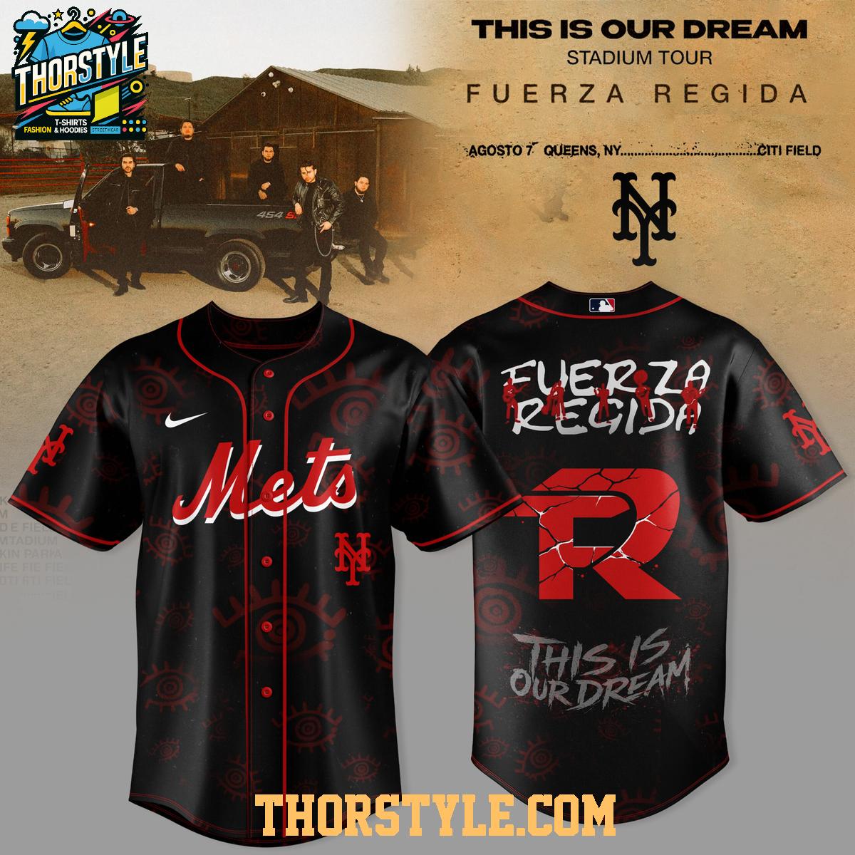 New York Mets x Fuerza Regida This Is Our Dream Stadium Tour 2026 Baseball Jersey New York Mets x Fuerza Regida This Is Our Dream Stadium Tour 2026 Baseball Jersey