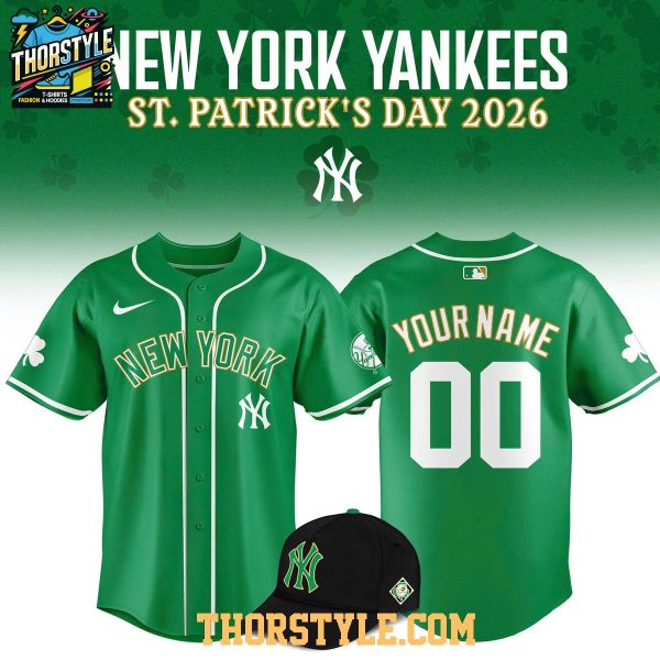 New York Yankees x St. Patrick’s Day 2026 Personalized Baseball Jersey