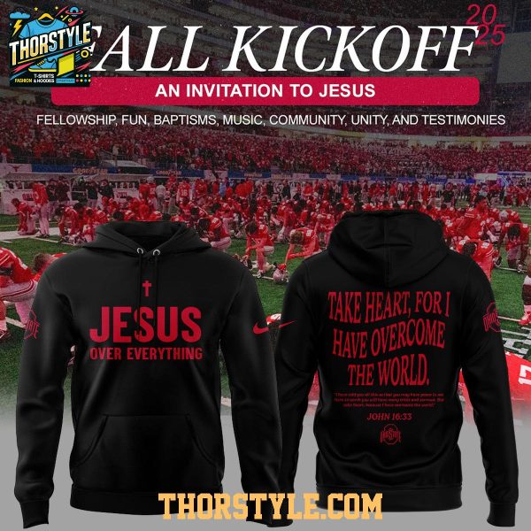 Ohio State Buckeyes x Jesus Over Everything 2025-2026 Hoodie T-Shirt