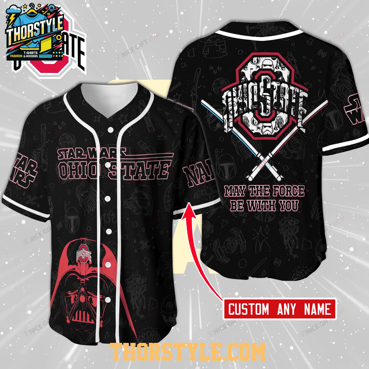 Ohio State Buckeyes x NCAA Star Wars Night 2026 Personalized Jersey Ohio State Buckeyes x NCAA Star Wars Night 2026 Personalized Jersey