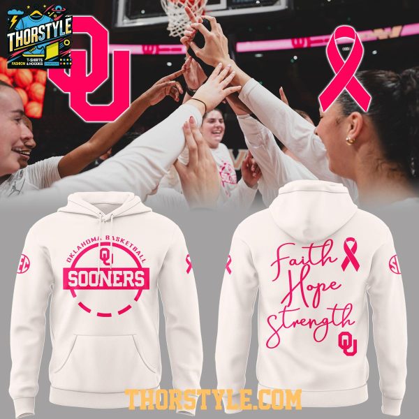 Oklahoma Sooners Fight Cancer 2026 Faith Hope Strength Hoodie T-Shirt