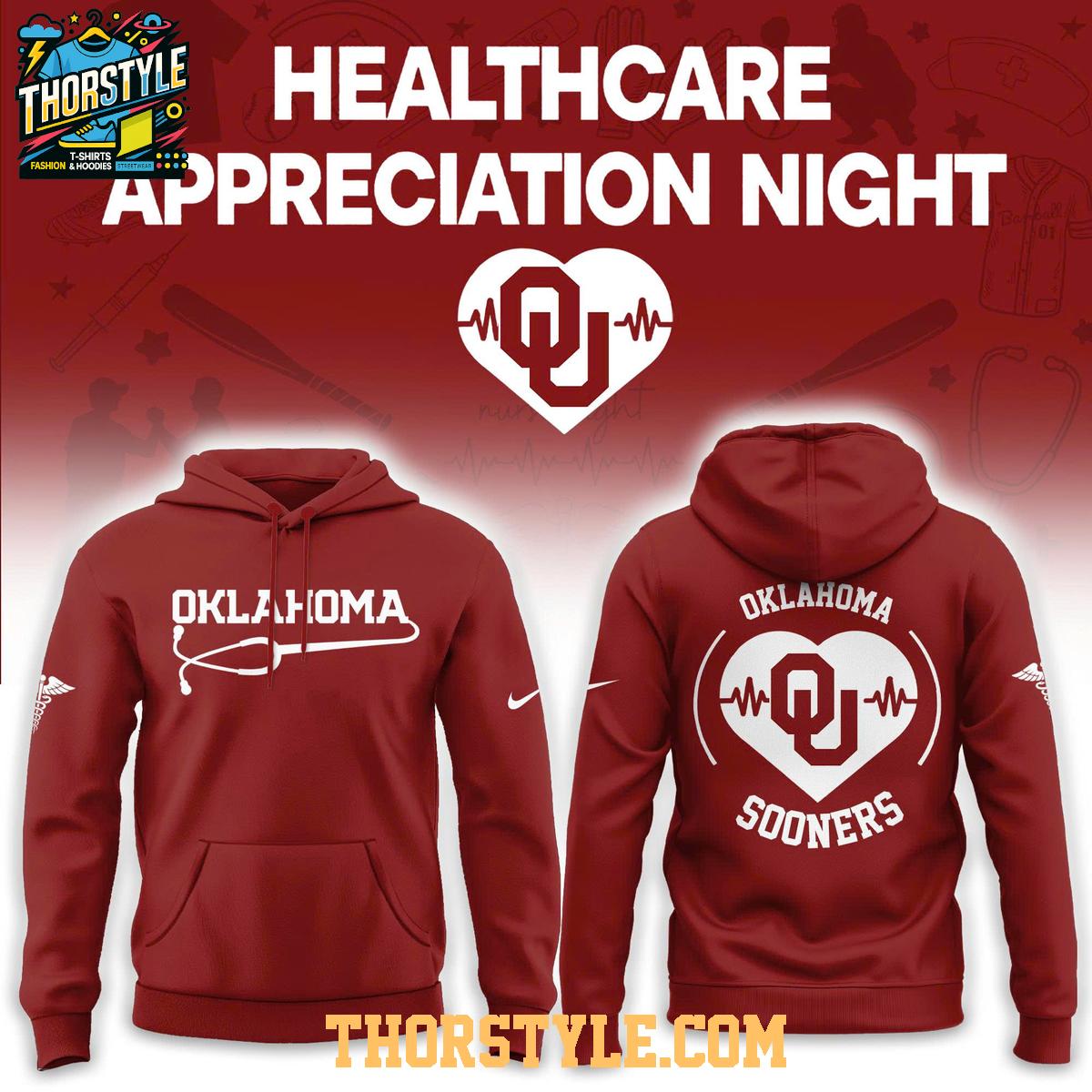 Oklahoma Sooners x Healthcare Appreciation Night 2026 Hoodie T-Shirt Oklahoma Sooners x Healthcare Appreciation Night 2026 Hoodie T-Shirt