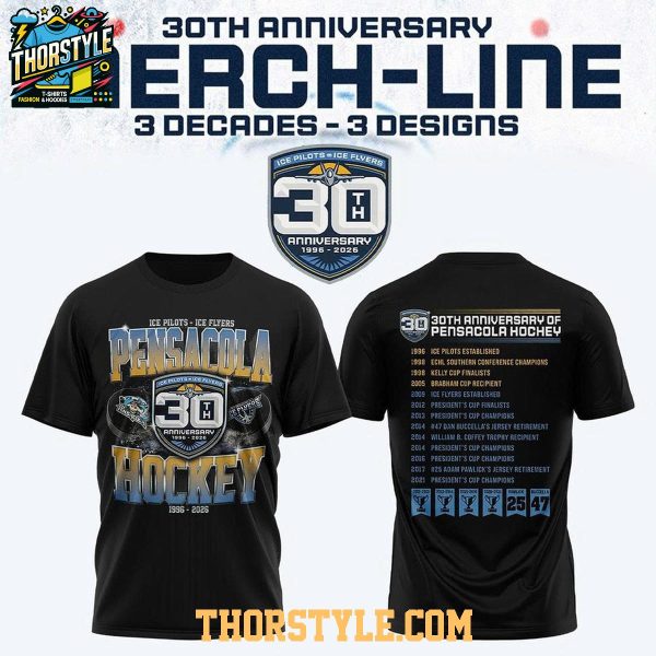 Pensacola Ice Flyers 30th Anniversary 1996-2026 Hoodie T-Shirt