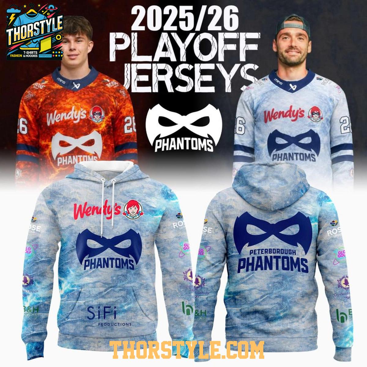 Peterborough Phantoms 2025-2026 Playoffs Jersey Hoodie T-Shirt Peterborough Phantoms 2025-2026 Playoffs Jersey Hoodie T-Shirt