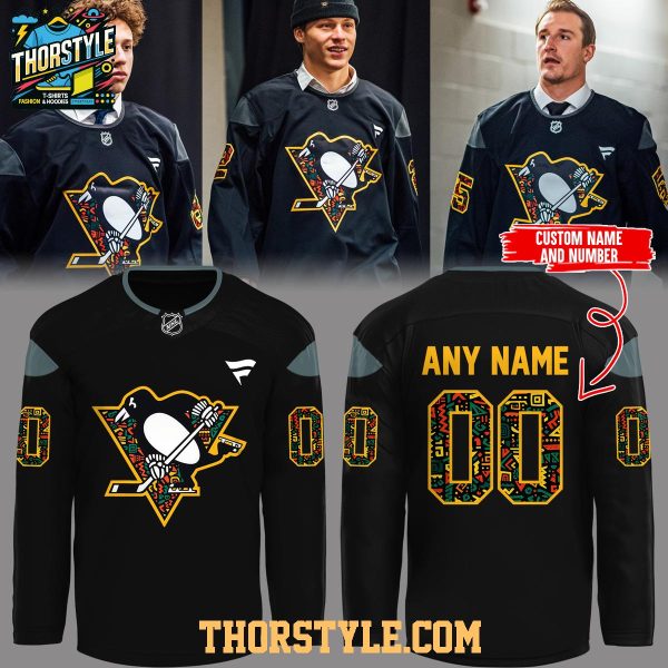 Pittsburgh Penguins Black History 2026 Month Personalized Hockey Jersey