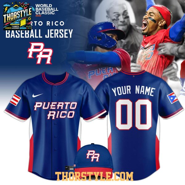 Puerto Rico World Baseball Classic 2026 Celebrating Personalized Jersey