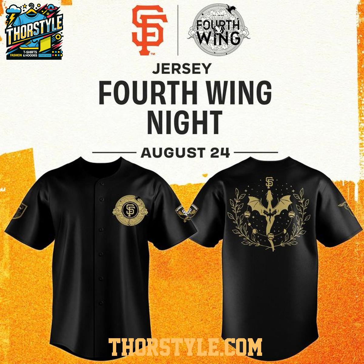 San Francisco Giants 2026 Fourth Wing Night Personalized Baseball Jersey San Francisco Giants 2026 Fourth Wing Night Personalized Baseball Jersey