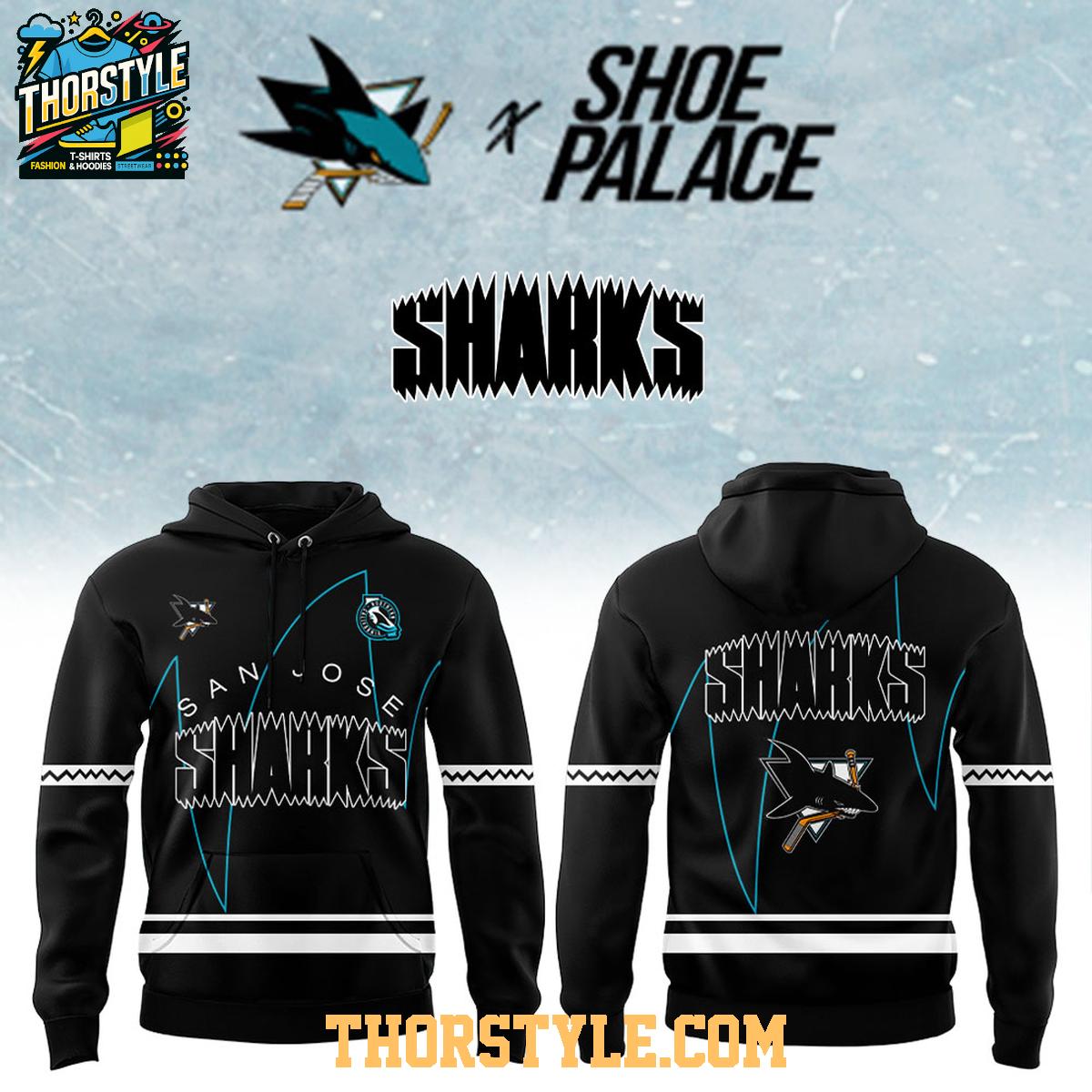 San Jose Sharks 2026 Shoe Palace 2026 Our Latest Hoodie T-Shirt San Jose Sharks 2026 Shoe Palace 2026 Our Latest Hoodie T-Shirt