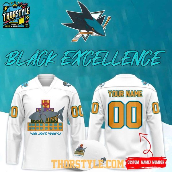 San Jose Sharks Black Excellence Night 2026 Personalized Hockey Jersey
