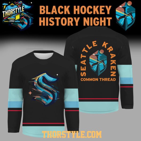 Seattle Kraken Black Hockey History Night 2026 Personalized Hockey Jersey