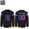 Seattle Kraken Cyberpunk 2026 Warm Up Game Personalized Hockey Jersey