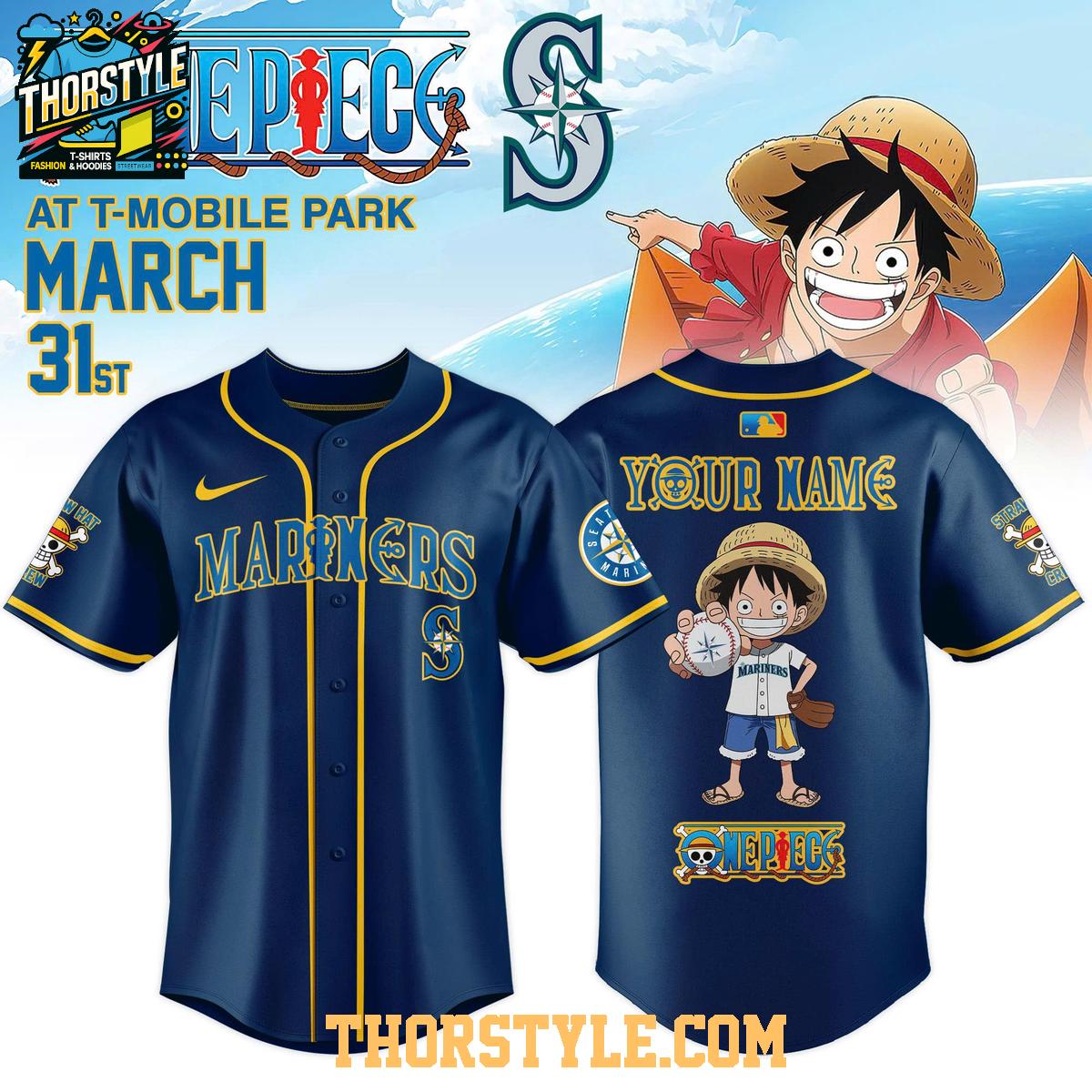 Seattle Mariners One Piece Night 2026 At T-Moblie Park Baseball Jersey Seattle Mariners One Piece Night 2026 At T-Moblie Park Baseball Jersey
