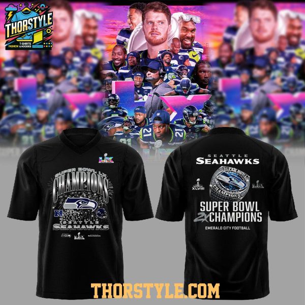 Seattle Seahawks 2026 Super Bowl Champions Black Football Jersey