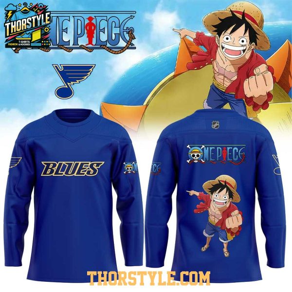 St. Louis Blues One Piece Into The Grand Line 2026 Hockey Jersey