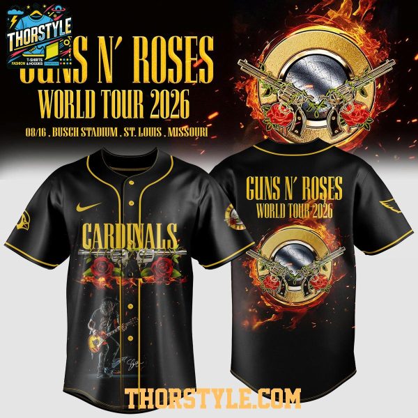 St. Louis Cardinals 2026 Guns N’ Roses 2026 World Tour Personalized Baseball Jersey