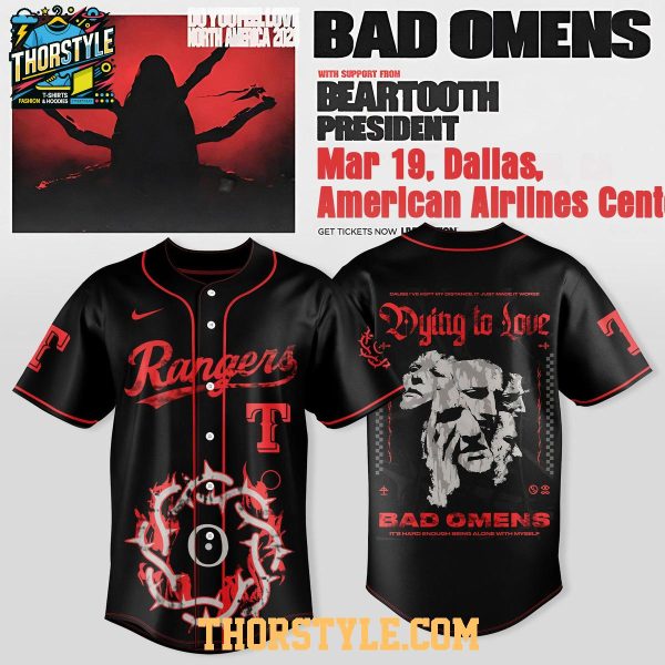 Texas Rangers Bad Omens Do You Feel Love North America 2026 Tour Jersey