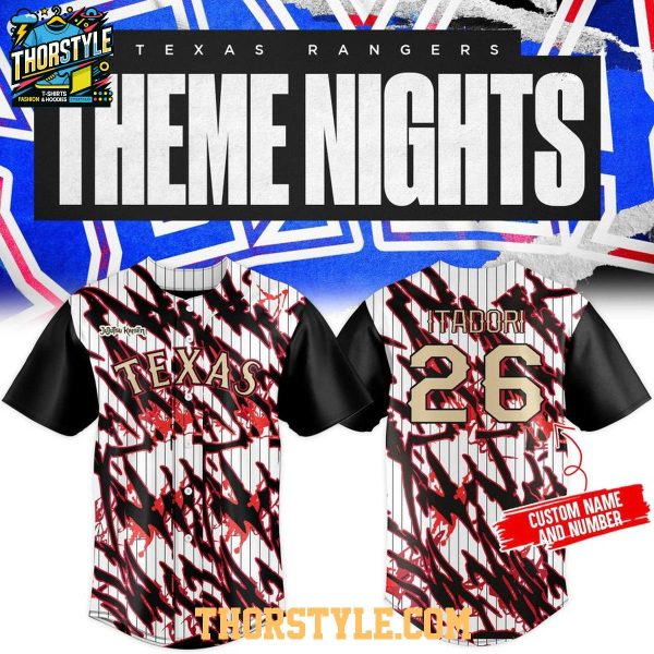 Texas Rangers Jujutsu Kaisen Theme Night 2026 Celebration Baseball Jersey