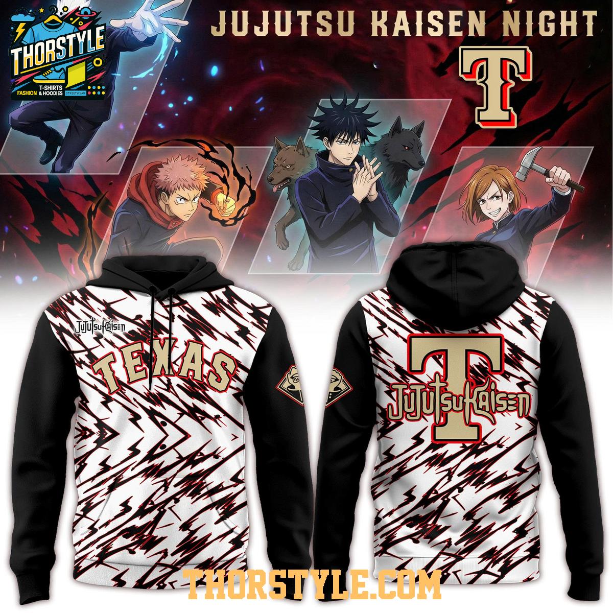 Texas Rangers Jujutsu Kaisen Theme Night 2026 Celebration Hoodie Texas Rangers Jujutsu Kaisen Theme Night 2026 Celebration Hoodie
