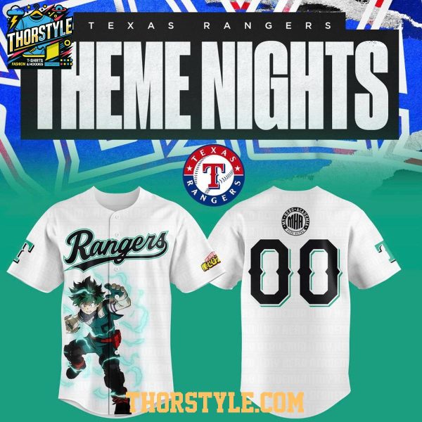 Texas Rangers My Hero Academia Night 2026 Celebration Personalized Baseball Jersey