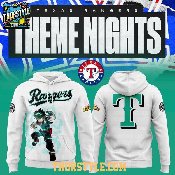 Texas Rangers My Hero Academia Theme Night 2026 Celebration Hoodie