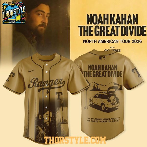 Texas Rangers Noah Kahan x The Great Divide Tour 2026 Baseball Jersey