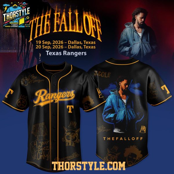 Texas Rangers x J. Cole The Fall Off 2026 Tour Baseball Jersey
