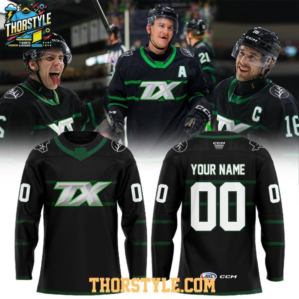 Texas Stars Dark Mode Night Game 2026 Personalized Hockey Jersey