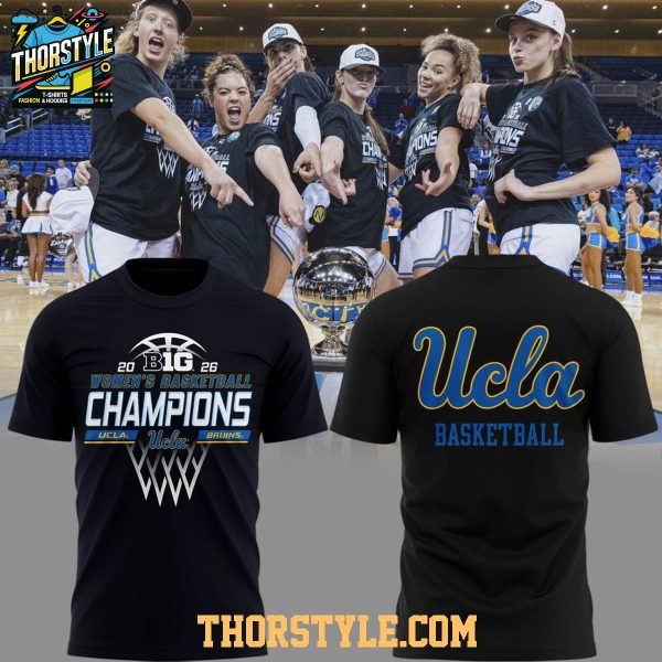 UCLA Bruins Black 2026 Big Ten Women’s Basketball Champions Hoodie Shirts