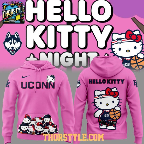 UConn Huskies x Hello Kitty 2026 Night Celebration Hoodie T-Shirt