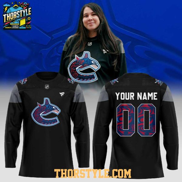 Vancouver Canucks First Nations Celebration 2026 Personalized Hockey Jersey