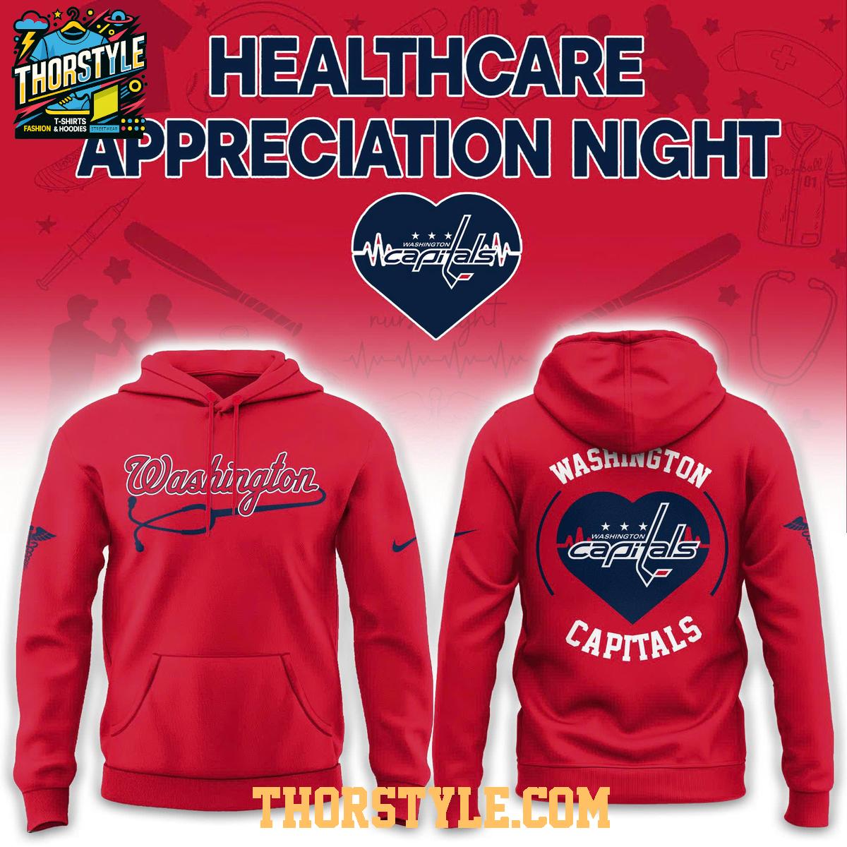 Washington Capitals x Healthcare Appreciation 2026 Night Hoodie T-Shirt Washington Capitals x Healthcare Appreciation 2026 Night Hoodie T-Shirt