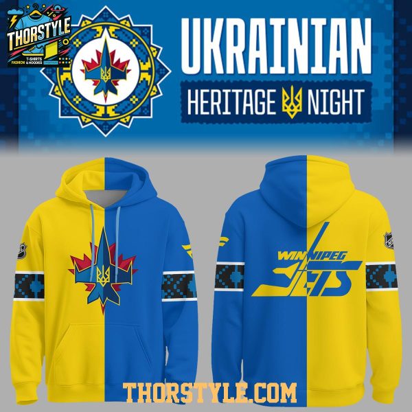 Winnipeg Jets 2026 Ukrainian Heritage Tribute Night Hoodie