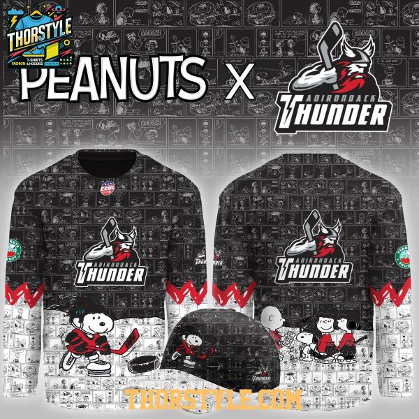 Adirondack Thunder Peanuts Night 2026 Snoopy Hockey Jersey