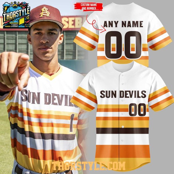 Arizona State Sun Devils Throwback Night 2026 Personalized Baseball Jersey