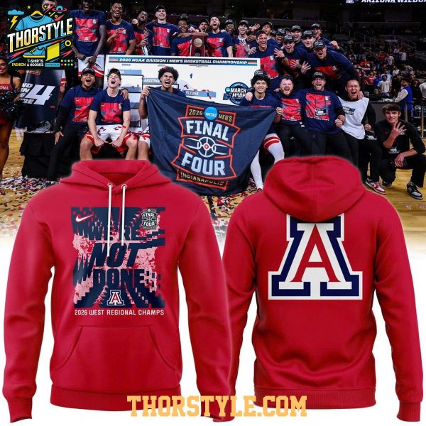 Arizona Wildcats Men’s Basketball Final Four Locker Room 2026 Hoodie T-Shirt