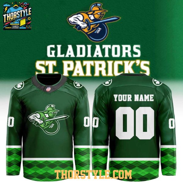 Atlanta Gladiators x St. Patrick’s Day 2026 Personalized Hockey Jersey