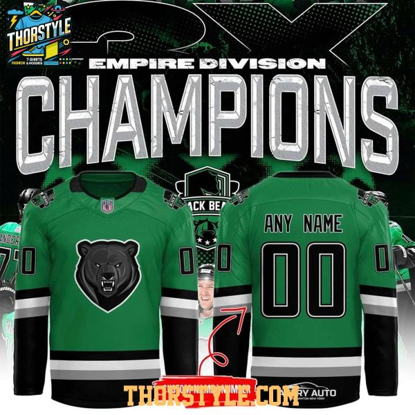 Binghamton Black Bears Empire Division Champions 2026 Personalized Hockey Jersey